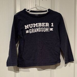 Kids 'Number 1 Grandson' Long Sleeve Shirt